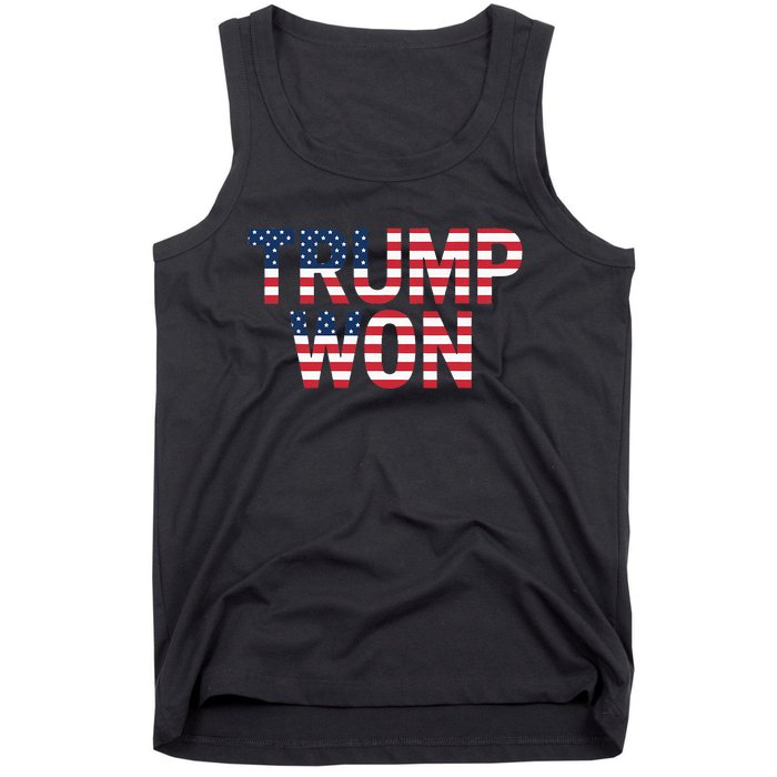 Donald Trump Won 2024 Election Republican Win Trump Won 2024 Tank Top