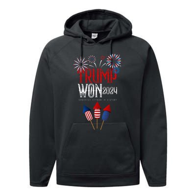 Donald Trump Won 2024 Election Inauguration Performance Fleece Hoodie