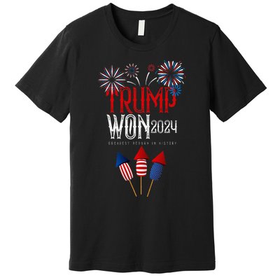 Donald Trump Won 2024 Election Inauguration Premium T-Shirt