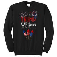 Donald Trump Won 2024 Election Inauguration Tall Sweatshirt