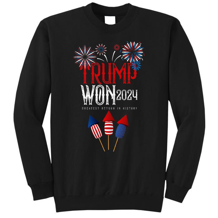 Donald Trump Won 2024 Election Inauguration Tall Sweatshirt