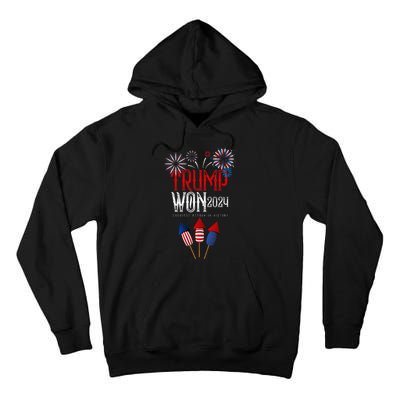 Donald Trump Won 2024 Election Inauguration Tall Hoodie