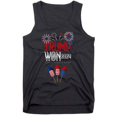 Donald Trump Won 2024 Election Inauguration Tank Top