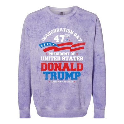 Donald Trump Won 2024 Election Inauguration Colorblast Crewneck Sweatshirt