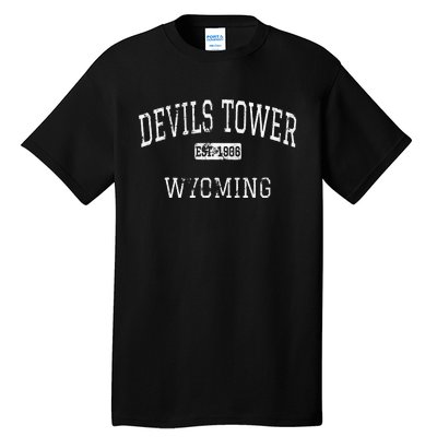 Devils Tower Wyoming WY Vintage Tall T-Shirt