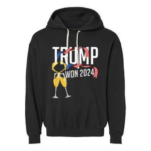 Donald Trump Won 2024 Election Inauguration Garment-Dyed Fleece Hoodie