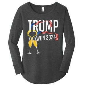 Donald Trump Won 2024 Election Inauguration Women's Perfect Tri Tunic Long Sleeve Shirt