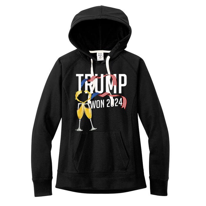 Donald Trump Won 2024 Election Inauguration Women's Fleece Hoodie