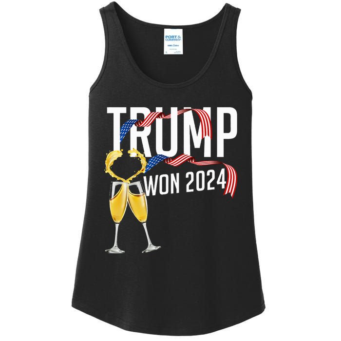 Donald Trump Won 2024 Election Inauguration Ladies Essential Tank