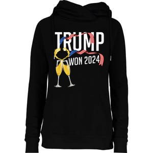 Donald Trump Won 2024 Election Inauguration Womens Funnel Neck Pullover Hood