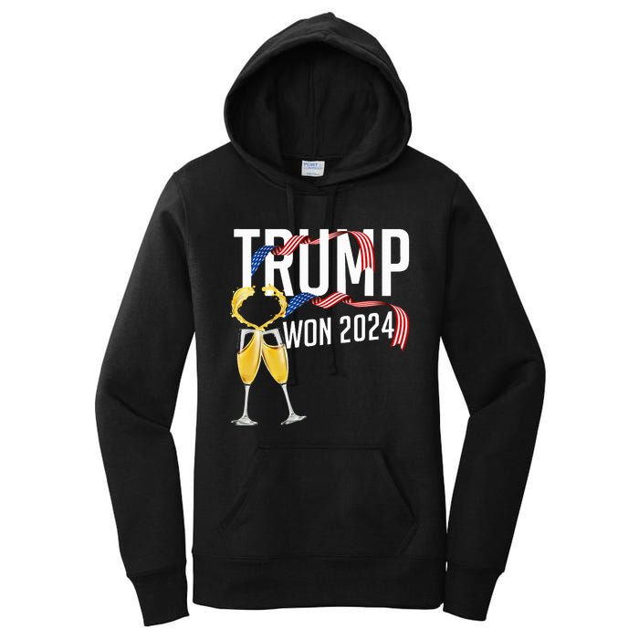 Donald Trump Won 2024 Election Inauguration Women's Pullover Hoodie