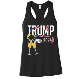 Donald Trump Won 2024 Election Inauguration Women's Racerback Tank