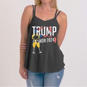 Donald Trump Won 2024 Election Inauguration Women's Strappy Tank