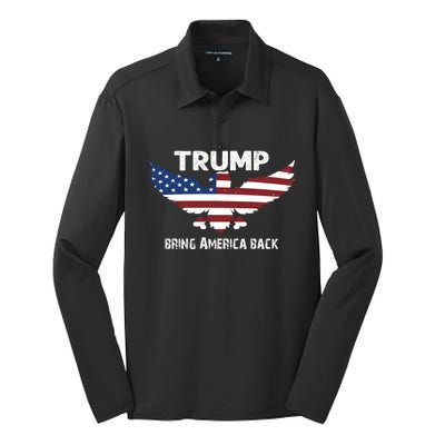 Donald Trump Will Bring America Back | 2024 Silk Touch Performance Long Sleeve Polo