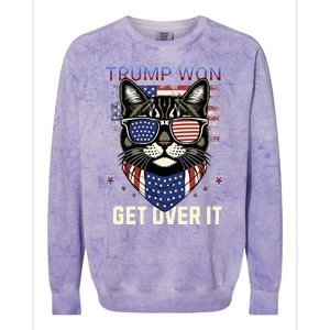 Donald Trump Won 2024 Election Cats For Trump Colorblast Crewneck Sweatshirt