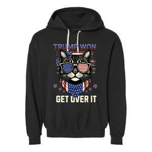 Donald Trump Won 2024 Election Cats For Trump Garment-Dyed Fleece Hoodie