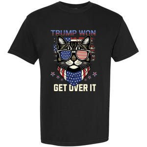 Donald Trump Won 2024 Election Cats For Trump Garment-Dyed Heavyweight T-Shirt