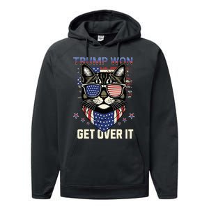 Donald Trump Won 2024 Election Cats For Trump Performance Fleece Hoodie