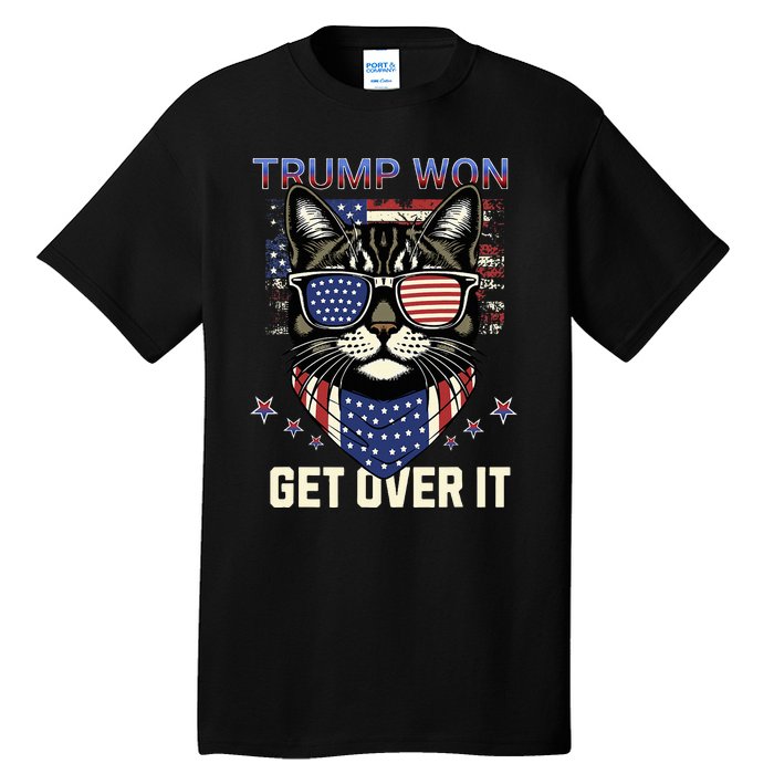 Donald Trump Won 2024 Election Cats For Trump Tall T-Shirt