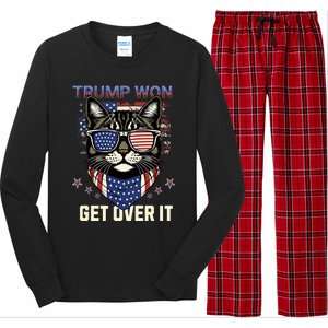 Donald Trump Won 2024 Election Cats For Trump Long Sleeve Pajama Set