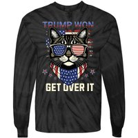 Donald Trump Won 2024 Election Cats For Trump Tie-Dye Long Sleeve Shirt