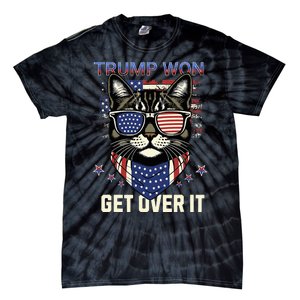 Donald Trump Won 2024 Election Cats For Trump Tie-Dye T-Shirt