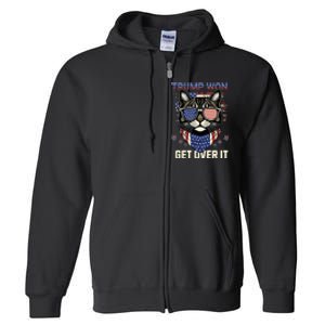 Donald Trump Won 2024 Election Cats For Trump Full Zip Hoodie