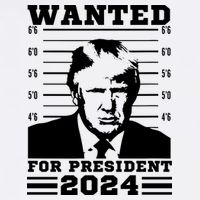 Donald Trump Wanted For President 2024 President Trump Mugshot. Women's Crop Top Tee