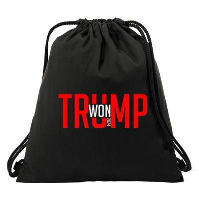 Donald Trump Won 2024 Election Inauguration Drawstring Bag