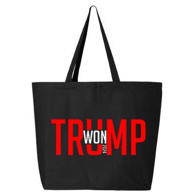 Donald Trump Won 2024 Election Inauguration 25L Jumbo Tote