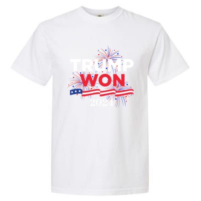 Donald Trump Won 2024 Election Inauguration Garment-Dyed Heavyweight T-Shirt