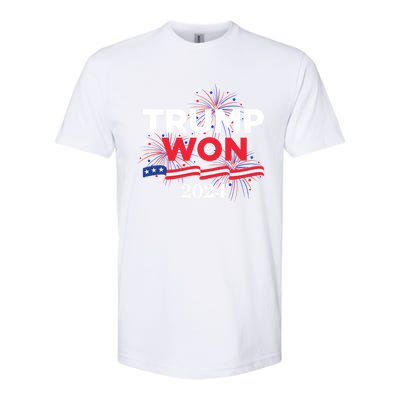 Donald Trump Won 2024 Election Inauguration Softstyle CVC T-Shirt