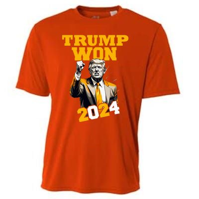 Donald Trump Won 2024 Election Inauguration Cooling Performance Crew T-Shirt