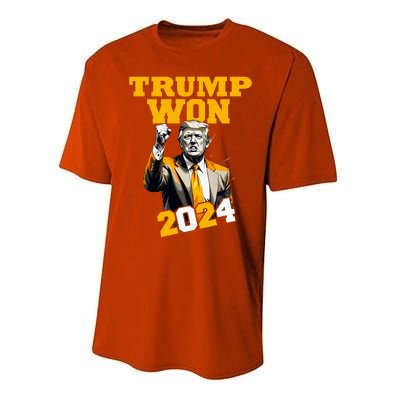 Donald Trump Won 2024 Election Inauguration Performance Sprint T-Shirt