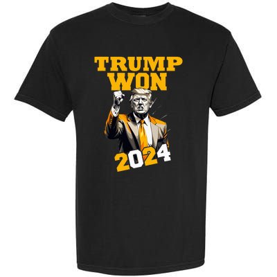 Donald Trump Won 2024 Election Inauguration Garment-Dyed Heavyweight T-Shirt