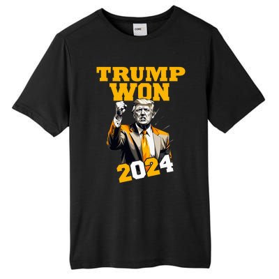 Donald Trump Won 2024 Election Inauguration Tall Fusion ChromaSoft Performance T-Shirt