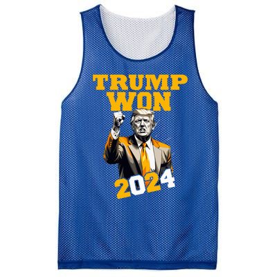 Donald Trump Won 2024 Election Inauguration Mesh Reversible Basketball Jersey Tank