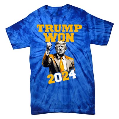 Donald Trump Won 2024 Election Inauguration Tie-Dye T-Shirt