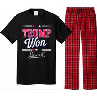 Donald Trump Won Get Over It 2024 Trump Won Election 2024 Pajama Set