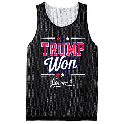 Donald Trump Won Get Over It 2024 Trump Won Election 2024 Mesh Reversible Basketball Jersey Tank