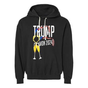 Donald Trump Won 2024 Election Inauguration Party Christmas Garment-Dyed Fleece Hoodie