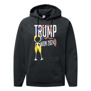 Donald Trump Won 2024 Election Inauguration Party Christmas Performance Fleece Hoodie