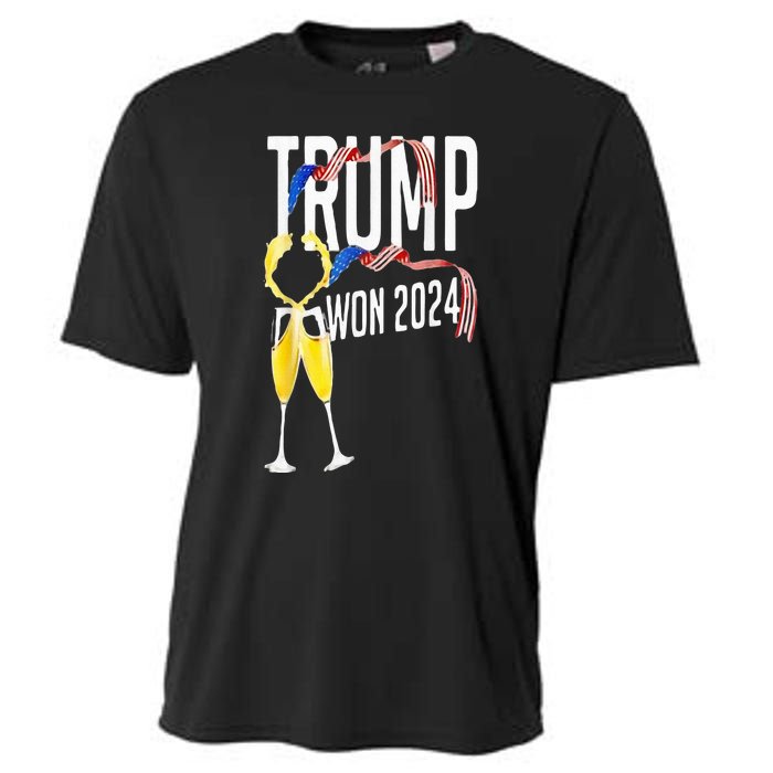 Donald Trump Won 2024 Election Inauguration Party Christmas Cooling Performance Crew T-Shirt