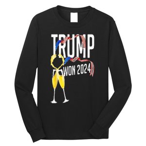 Donald Trump Won 2024 Election Inauguration Party Christmas Long Sleeve Shirt