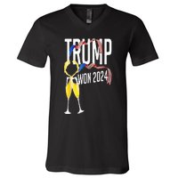 Donald Trump Won 2024 Election Inauguration Party Christmas V-Neck T-Shirt