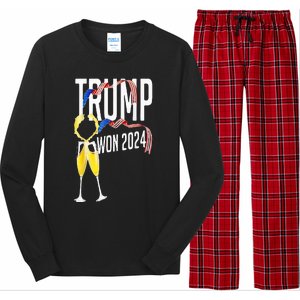 Donald Trump Won 2024 Election Inauguration Party Christmas Long Sleeve Pajama Set