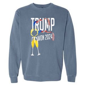 Donald Trump Won 2024 Election Inauguration Party Christmas Garment-Dyed Sweatshirt