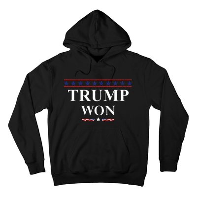 Donald Trump Won In The Election American Flag Trump 2024 Hoodie