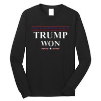 Donald Trump Won In The Election American Flag Trump 2024 Long Sleeve Shirt