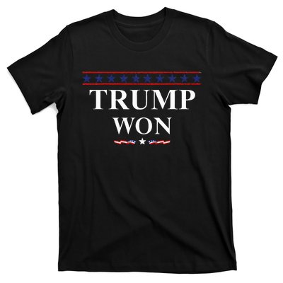 Donald Trump Won In The Election American Flag Trump 2024 T-Shirt